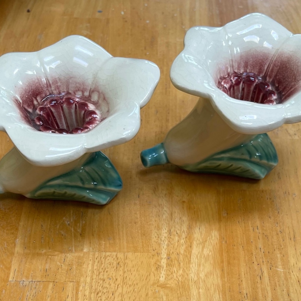 Vintage candle holder pair